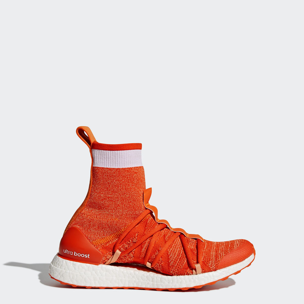 Adidas Ultraboost X Mid - παπουτσια για τρεξιμο γυναικεια - Πορτοκαλι/Ασπρα/Βερίκοκο Ροζ,Μέγεθος: EU